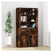 vidaXL Skříň highboard kouřový dub kompozitní dřevo