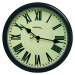 Analogové nástěnné retro hodiny techno line wt 7050, 50 cm, hnědá