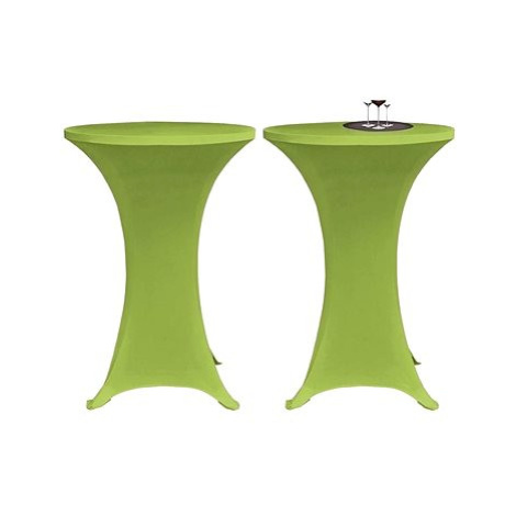 Strečový návlek na stůl 2 ks 70 cm zelený SHUMEE