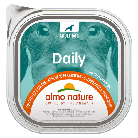 Almo Nature Daily 18 × 300 g – výhodné balení - s telecím a mrkví Almo Nature Holistic