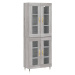 vidaXL Skříň highboard šedá sonoma 69,5 x 34 x 180 cm kompozitní dřevo