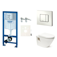 Cenově zvýhodněný závěsný WC set Grohe do lehkých stěn / předstěnová montáž+ WC Vitra Integra SI