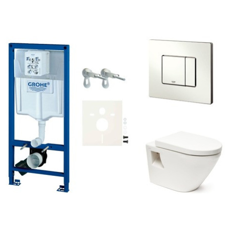 Cenově zvýhodněný závěsný WC set Grohe do lehkých stěn / předstěnová montáž+ WC Vitra Integra SI