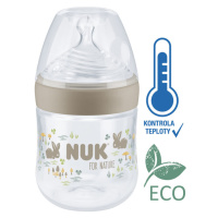 NUK Láhev kojenecká For Nature s kontrolou teploty, hnědá 150 ml