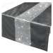 Ubrus - běhoun na stůl CAMILA tmavě šedá 40x140 cm VELVET mikrovlákno Mybesthome