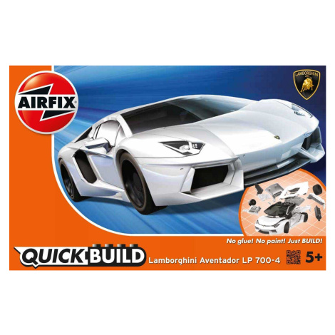 Quick Build auto J6019 - Lamborghini Aventador - bílá AIRFIX