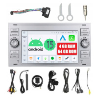 Rádio Android Ford Mondeo 4 Fiesta Fusion Kuga 1 S-max C-max Carplay 4/64GB