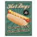 Ilustrace Vintage Hot Dog Poster, bortonia, 30 × 40 cm