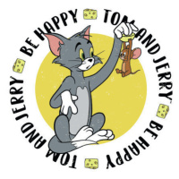 Umělecký tisk Tom& Jerry - Be Happy, (26.7 x 40 cm)