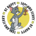 Umělecký tisk Tom& Jerry - Be Happy, 26.7 × 40 cm