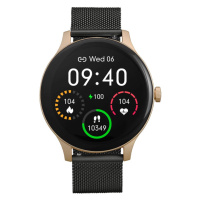 Garett Smartwatch Classy smart hodinky Gold Black Steel