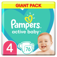 Pampers Active Baby plenky vel. 4, 9-14 kg, 76 ks