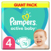 Pampers Active Baby plenky vel. 4, 9-14 kg, 76 ks