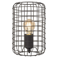 Černá stolní lampa s kovovým stínidlem (výška 25 cm) Justin – Fischer & Honsel