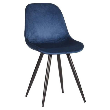 Tmavě modré sametové jídelní židle v sadě 2 ks Capri – LABEL51