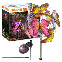 FLD-09-C | Butterflies LED solární zahradní lampa | 65 cm, 600 mAh