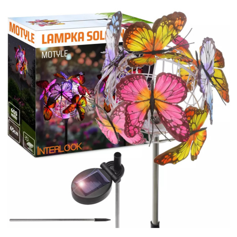 FLD-09-C | Butterflies LED solární zahradní lampa | 65 cm, 600 mAh Interlook