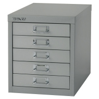 BISLEY 39. série MultiDrawer™, DIN A4, 5 zásuvek, stříbrná
