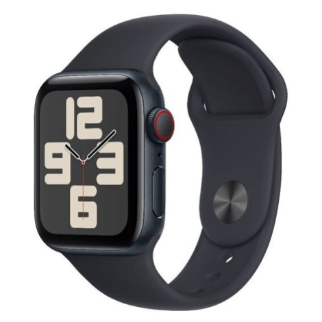 Apple Watch SE (2023) Cellular 40mm sportovní silikonový řemínek temně inkoustový M/L Temně inko