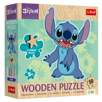 Trefl Dřevěné puzzle, 50 / 160 dílků (Stitch)