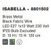 NOVA LUCE závěsné svítidlo ISABELLA ocel mosaz zlatá a černý kabel, E27 1x12W 8801502