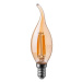 LED Žárovka FILAMENT AMBER E14/4W/230V 2200K