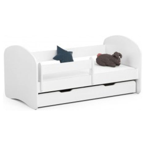 Dětská postel SMILE 140x70 cm - bílá Akord
