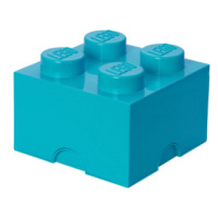 LEGO úložný box 250 x 250 x 180 mm - aqua