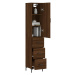 vidaXL Skříň highboard hnědý dub 34,5 x 34 x 180 cm kompozitní dřevo