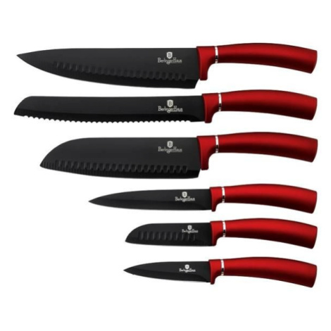 Sada nožů s nepřilnavým povrchem, 6 ks, metalická červená Berlinger Haus