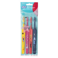TePe Kids X-Soft zubní kartáček pro děti 3+1 zdarma