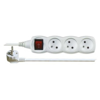 EMOS Prodlužovací kabel s vypínačem – 3 zásuvky, 10m, bílý