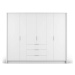 Bílá šatní skříň 255x217 cm Wells - Cosmopolitan Design