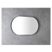 SAPHO PUNO oválné zrcadlo v kovovém rámu 50x85cm, černá mat ORT148