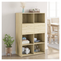 vidaXL Skříň highboard dub sonoma 80 x 42,5 x 124 cm kompozitní dřevo