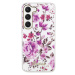 Guess GUHCS23MHCFWST hard silikonové pouzdro Samsung Galaxy S23 PLUS 5G white Flower Collection