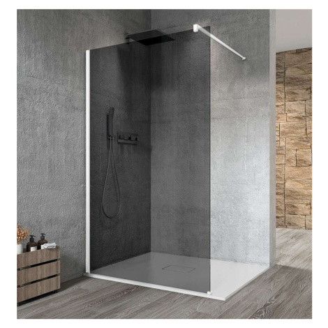 Gelco Vario - Sprchová stěna Walk-In, 130 cm, Coated Glass, bílá/kouřové sklo GX1313GX1015