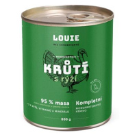 LOUIE Kompletní monoproteinové krmivo krůta (95%) s rýží (5%) 800 g