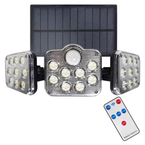 LED Solární reflektor se senzorem pohybu LED/20W/3,7V 1200 mAh IP44 + DO Donoci