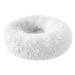 Petproducts Bílý fluffy pelíšek, 58 × 58 × 14 cm
