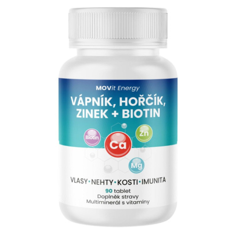 MOVit Energy Vápník Hořčík Zinek Biotin 90 tablet