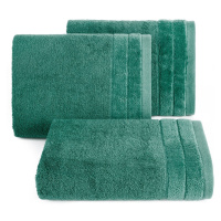 Bavlněný froté ručník s proužky DAMIAN 50x90 cm, tmavě zelená, 500 gr Mybesthome