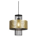 Designová závěsná lampa zlatá s černou 30 cm - Tess