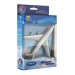 Letadlo Welly Boeing 747 plast/kov 15cm v krabičce 13x21x4,5cm