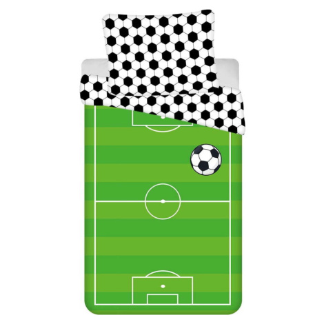 Zelené bavlněné dětské povlečení na jednolůžko 140x200 cm Football – Jerry Fabrics
