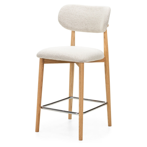 Hector Barová židle Amalfi z masivu dub/krémová