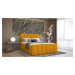 SFAB Kontinentální čalouněná postel VERONA (160x200 cm) Látka Velutto: Velutto 15 - Stříbrná