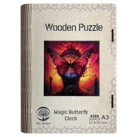 Dřevěné puzzle/Magické motýlí hodiny A3 - EPEE