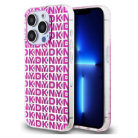 DKNY PC/TPU Repeat Pattern kryt iPhone 15 Pro růžový