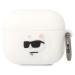 Karl Lagerfeld 3D Logo NFT Choupette Head Silikonové pouzdro Airpods 3 bílé